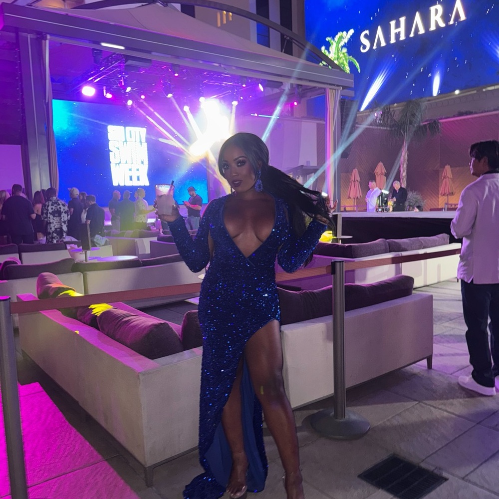 Stunning Blue Sequin Gown